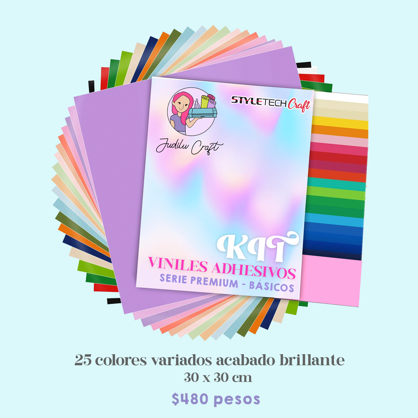 🌈 KIT DE INICIO: Viniles Adhesivos Premium Básicos HOJAS