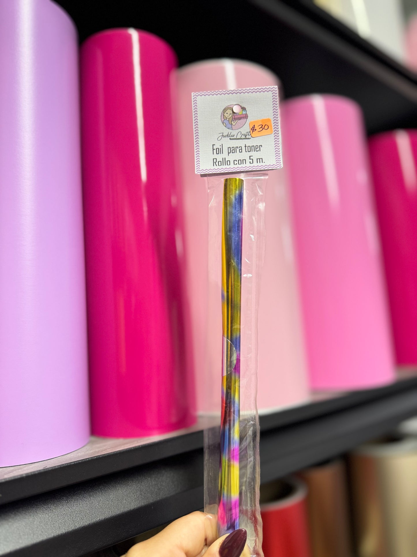 Foil colorido azul- 5 metros