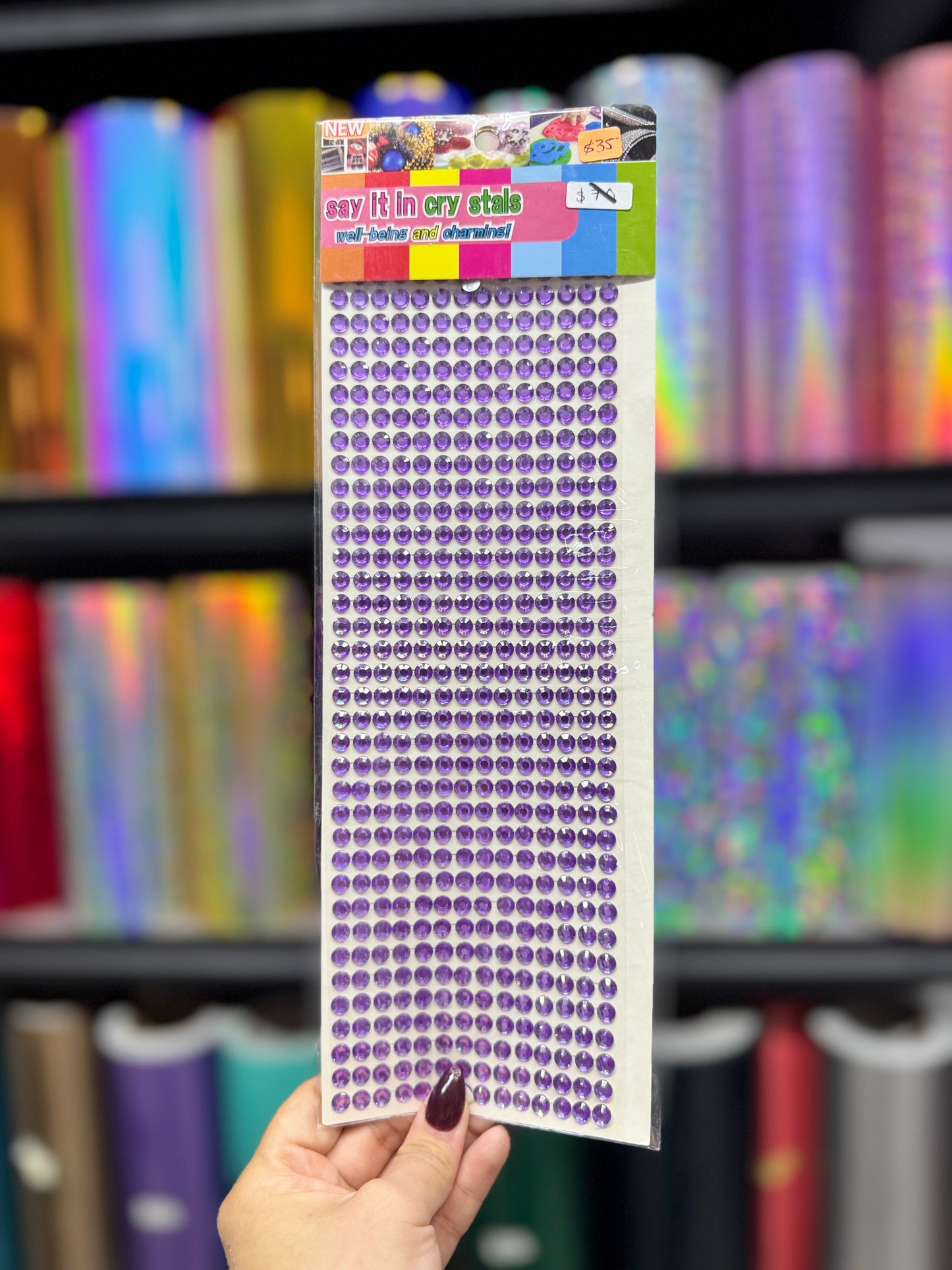 Piedritas para textiles y papel - lila