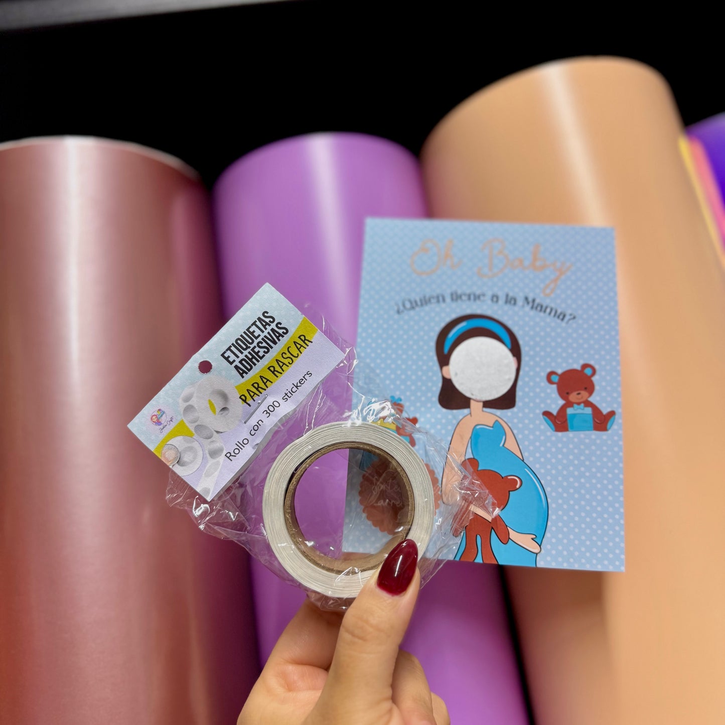 Rollo de etiquetas para rascar