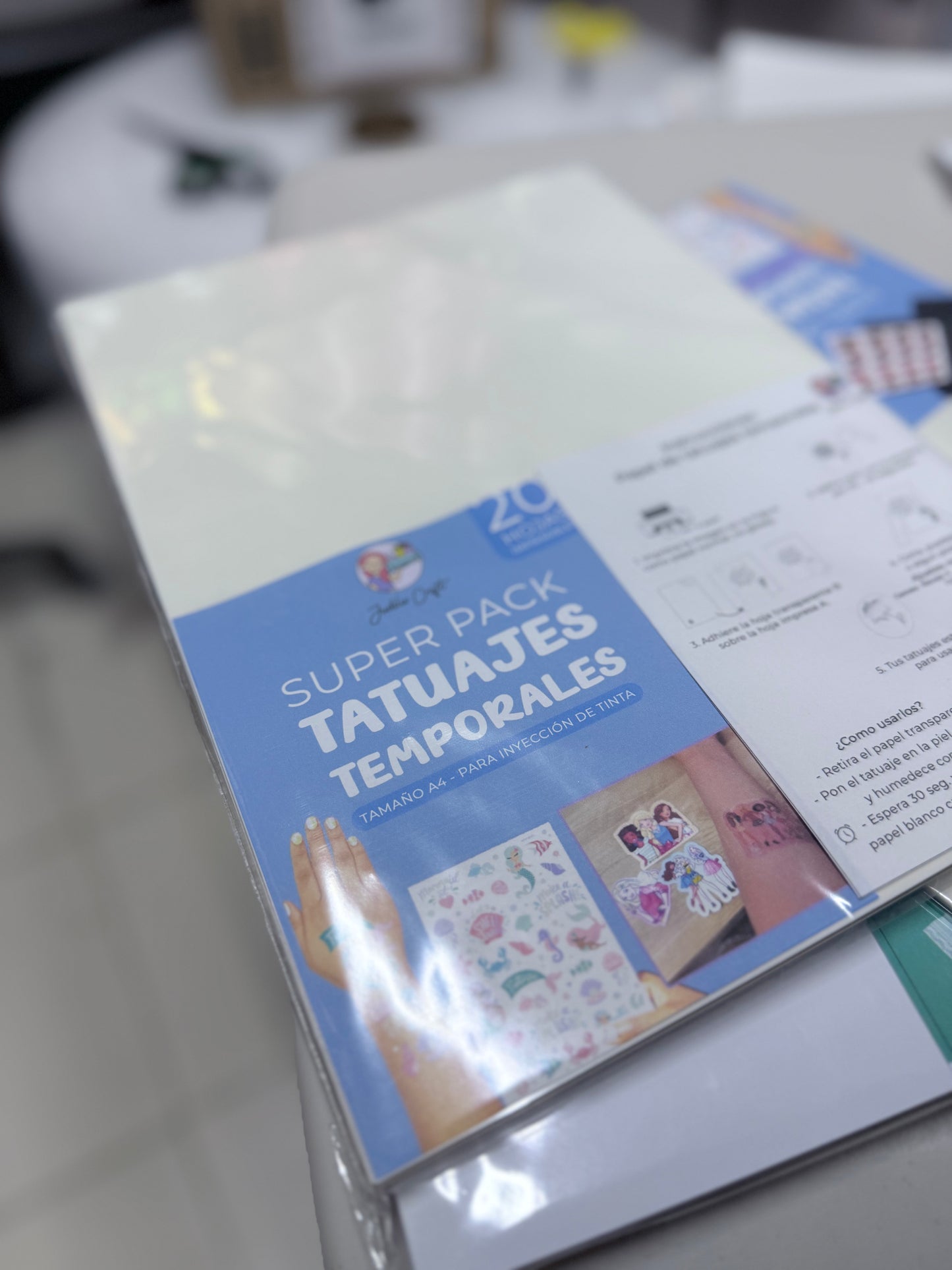 Papel para tatuajes temporales