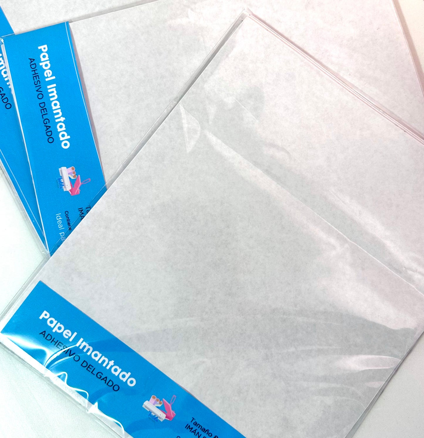 Papel Imantado delgado con adhesivo