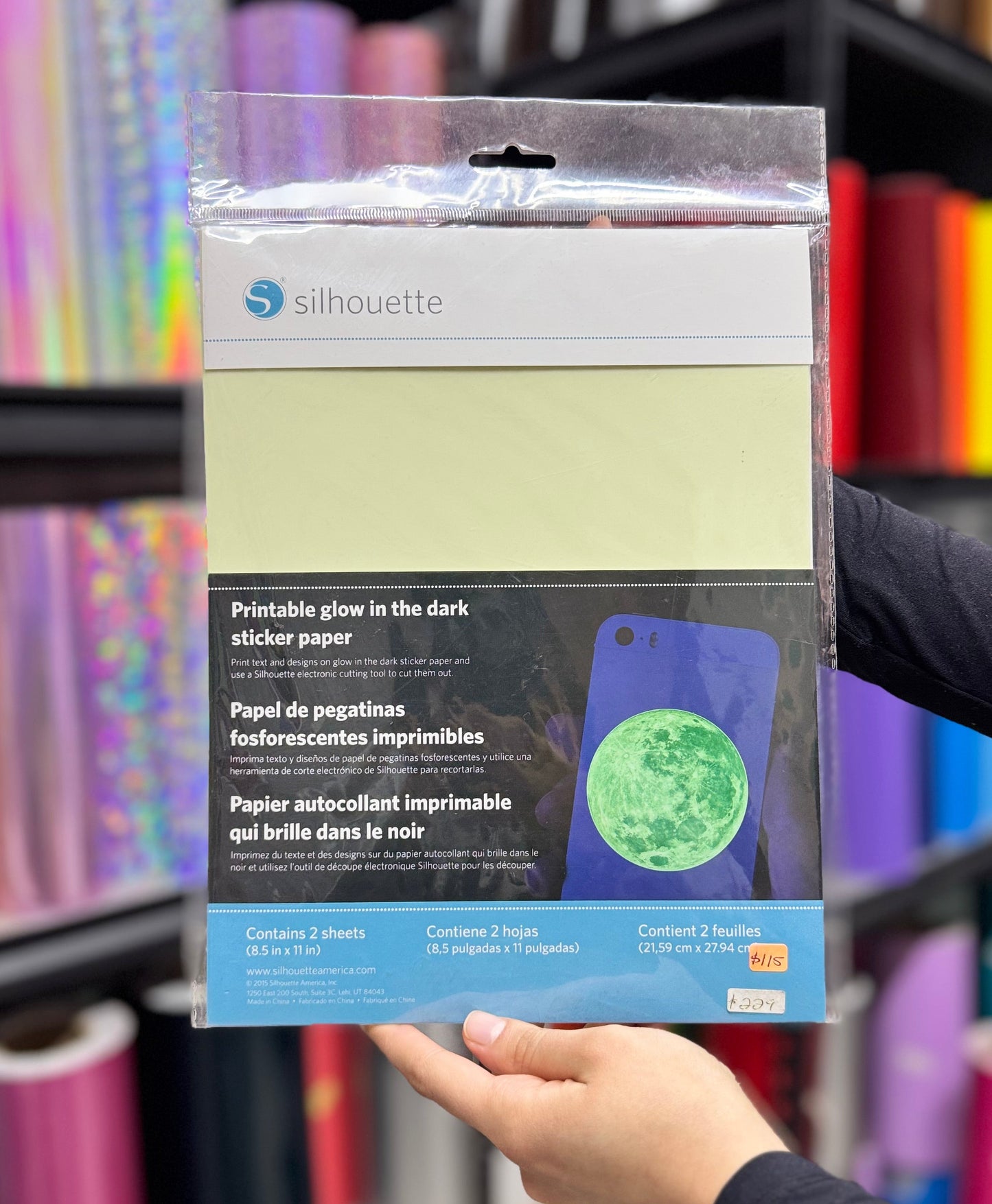 Hojas fosforescentes adhesivas