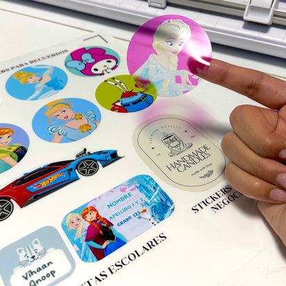 Papel sticker TRANSPARENTE