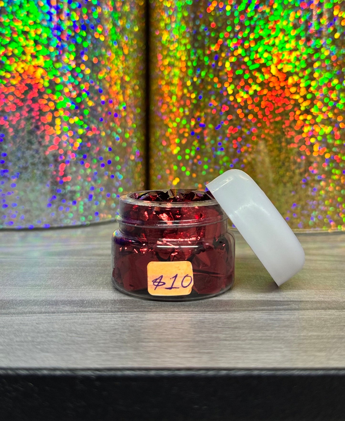 Hojuelas de foil rojo