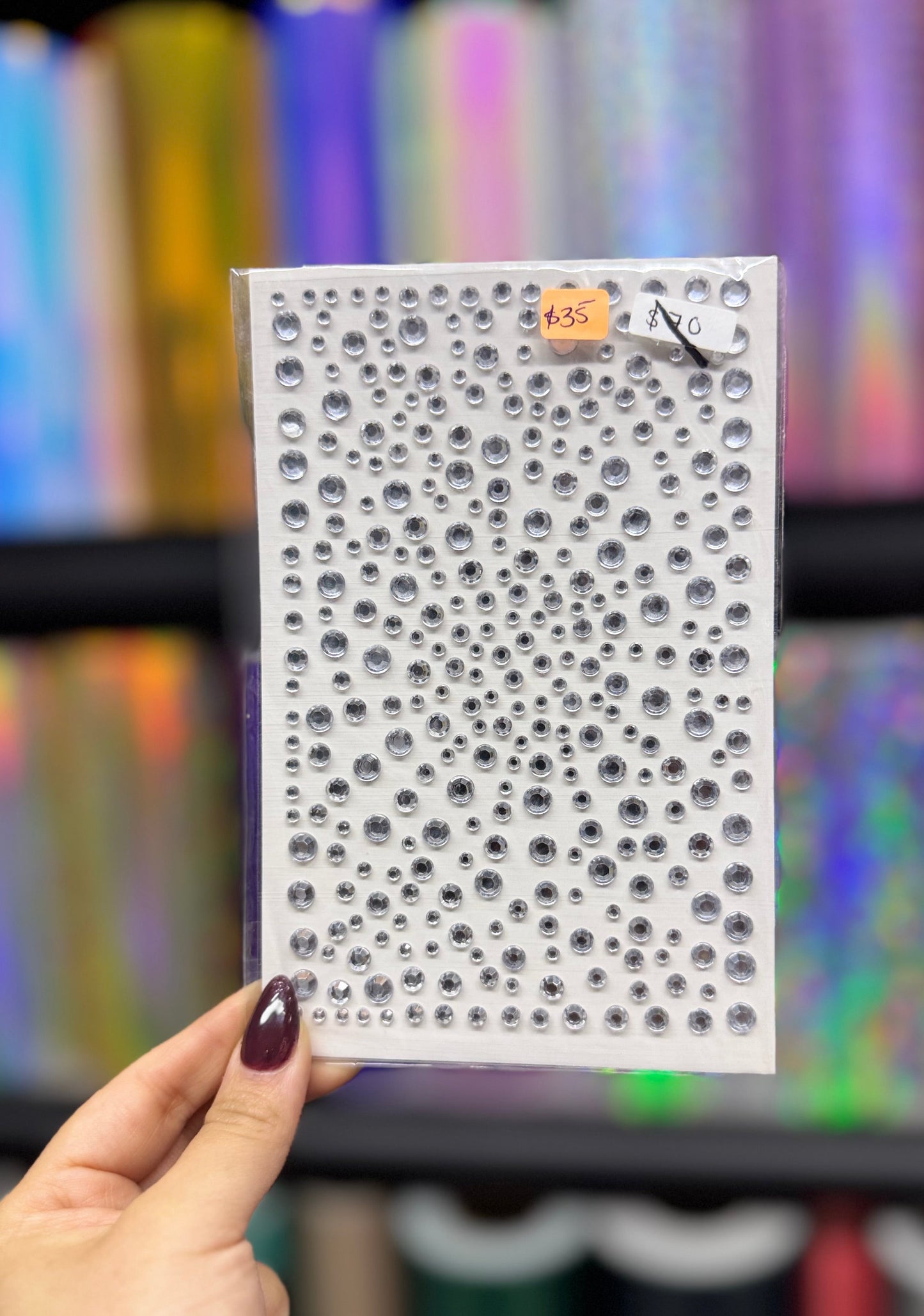 Piedritas para textiles y papel -
 por tamaño