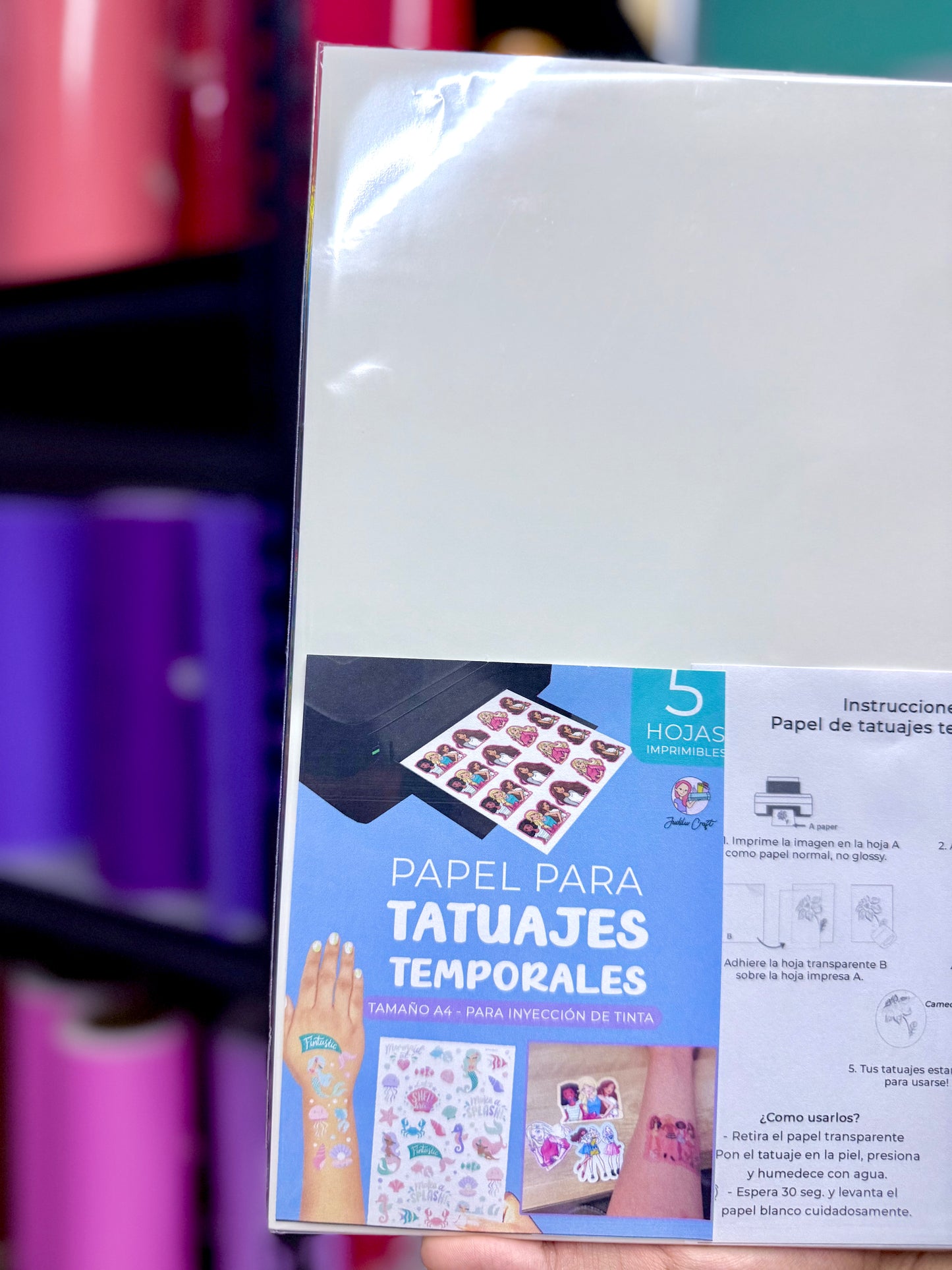 Papel para tatuajes temporales