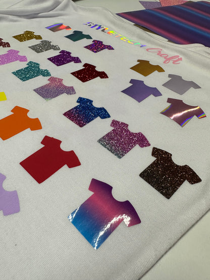 Vinil Textil Premium Rainbow Glitter