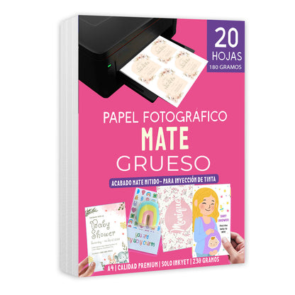 Papel fotográfico MATE Grueso
