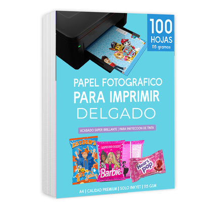 Papel Fotografico 115 gr DELGADO