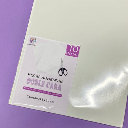 Hojas adhesivas de doble cara