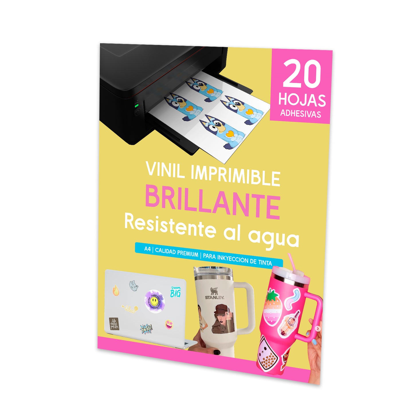 Vinil Imprimible Resistente al Agua BRILLANTE