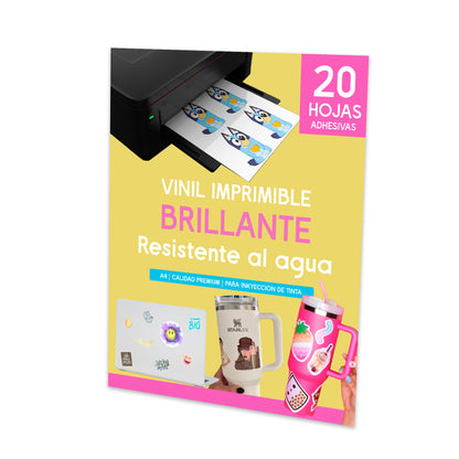 Vinil Imprimible Resistente al Agua BRILLANTE