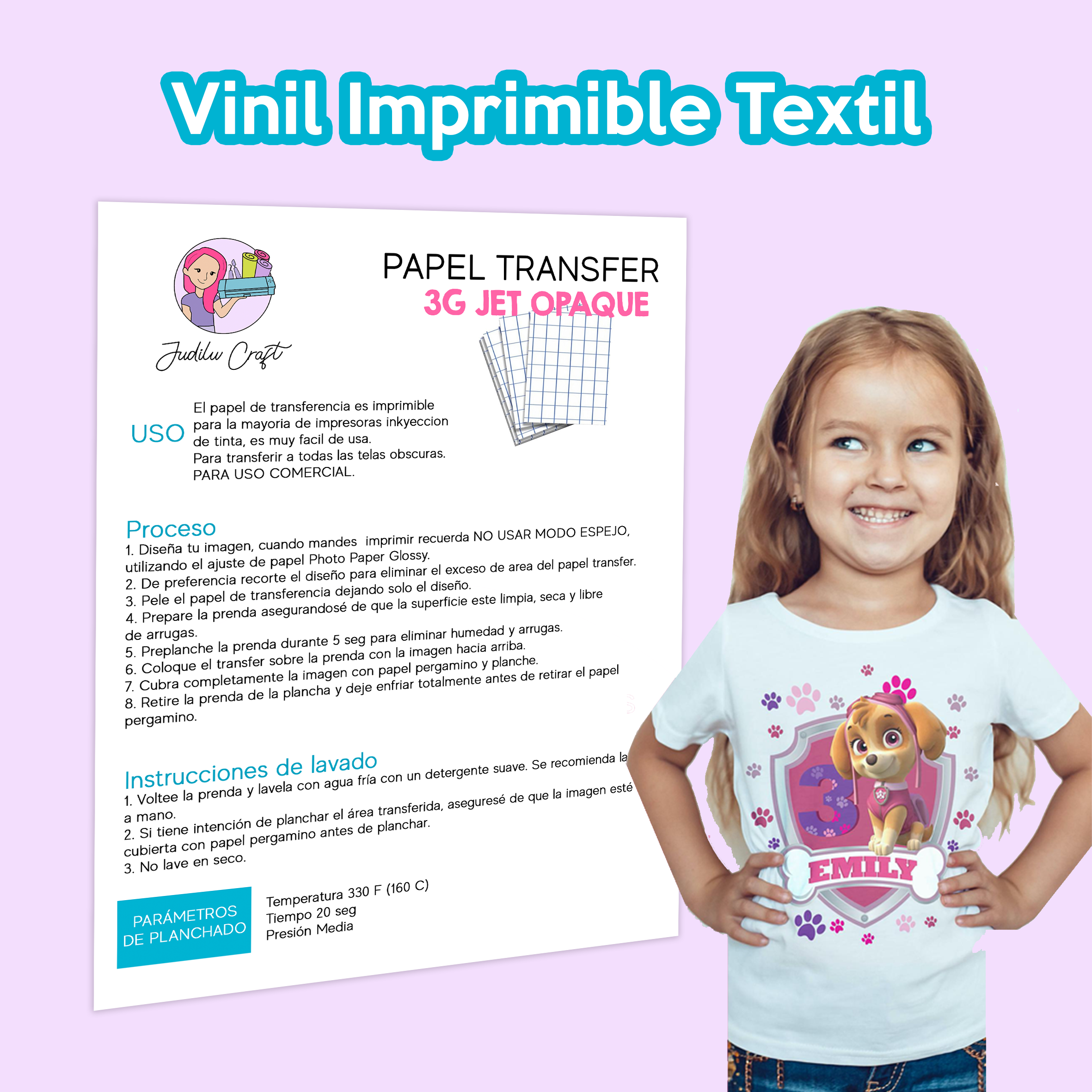 Vinil Imprimible TEXTIL 3G