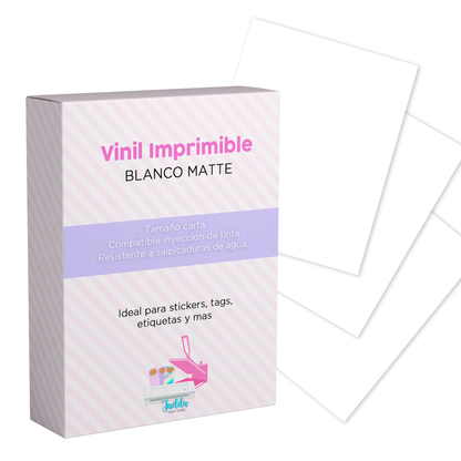 Vinil Imprimible Blanco Resistente al agua